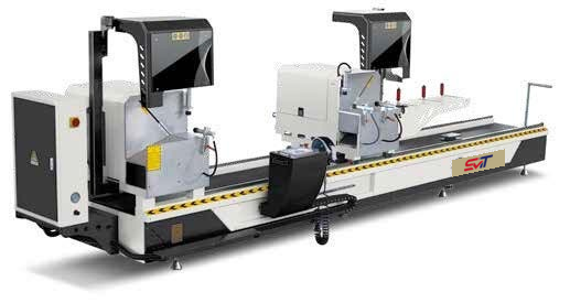LJZ2N-CNC-550*4500 45-degree Inward-cutting CNC Double-head Saw
